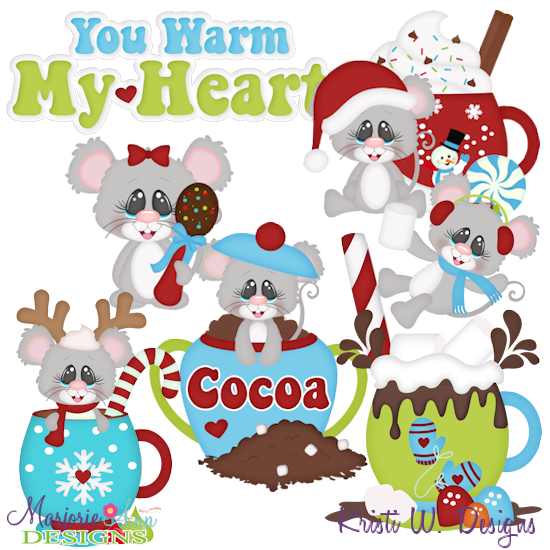 You Warm My Heart-Mice SVG Cutting Files + Clipart - Click Image to Close